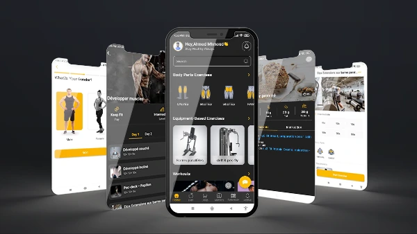 Application pour Fitness, Nutrition et E-Commerce avec IA